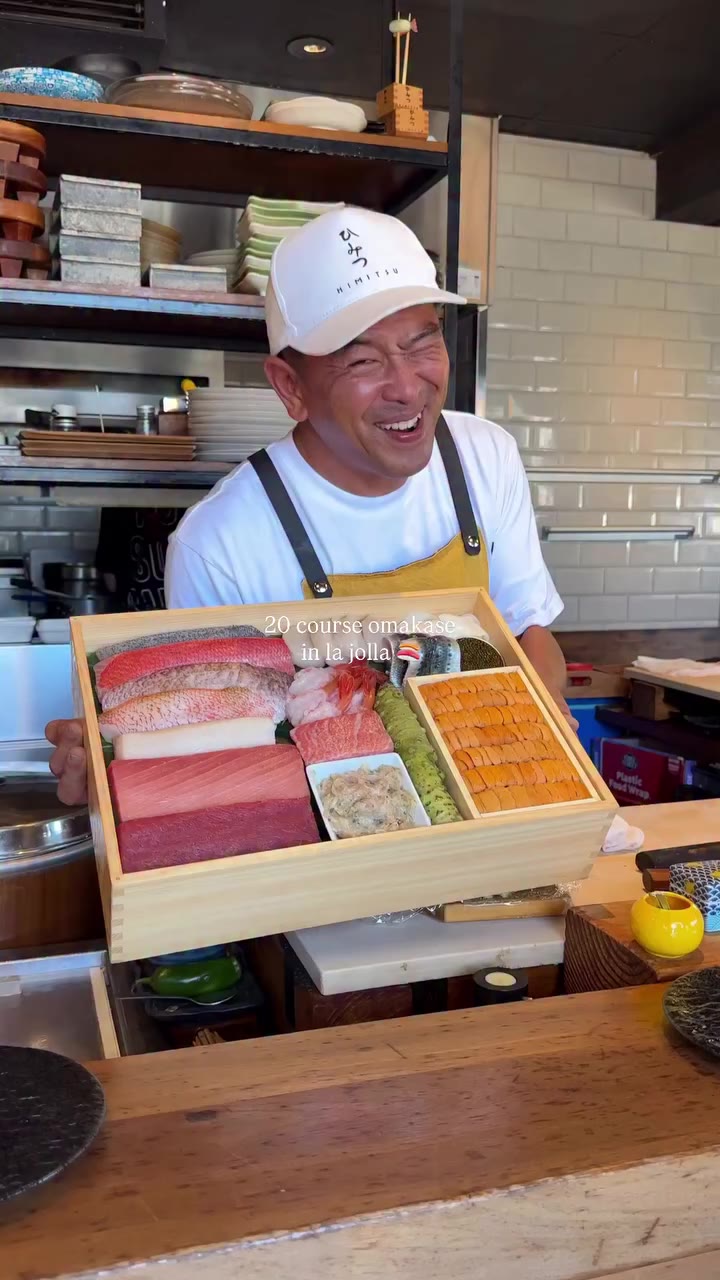 our favorite sushi restaurant in san diego 🍣🍱🍚 the 20 course omakase…