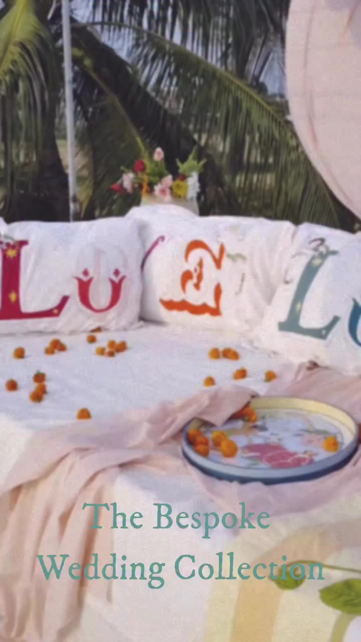 Our bespoke wedding collection, each item hand embroidered with symbols that…