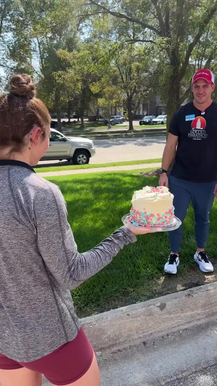 Just another day on the job for Scott… It’s Anniversary Week at Fleet Feet…