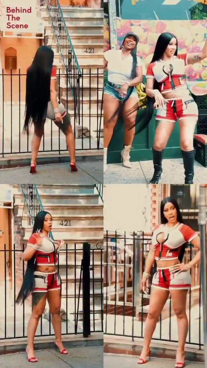 @kashdoll in @iamcardib AH HA ! Music video wearing Dsquared2 gone camping…