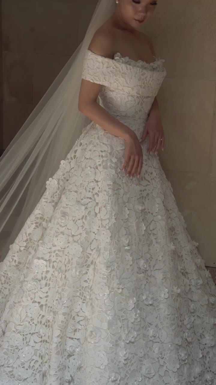 A celebration of timeless femininity, crafted in delicate floral lace and…