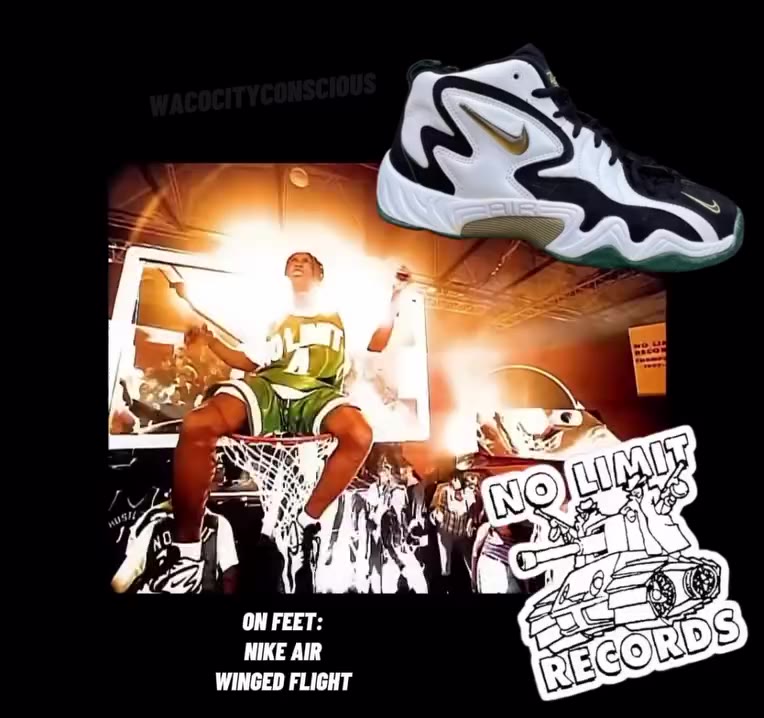 Mystikal rockin’ the Nike Air Winged Flight in the ‘Make ‘Em Say Uhh’ video!…