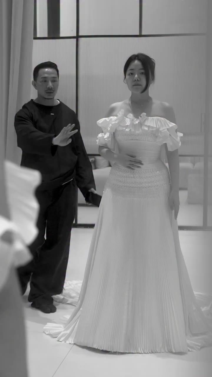Folded by hand, crafted with precision. An origami inspired wedding dress…