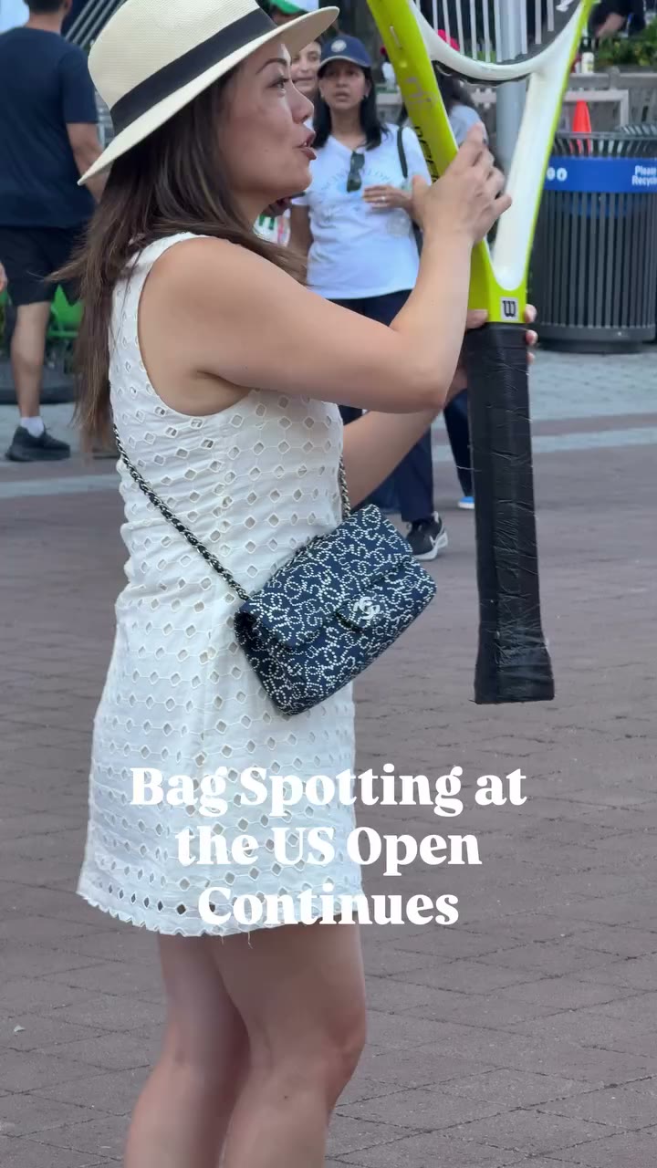 Spotted more great bags and a ludicrously capacious tennis racquet! #USOpen…