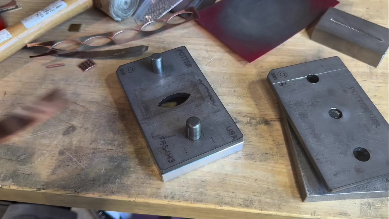 8 hours of punching, drilling, forming, and counter enameling 165 pieces…