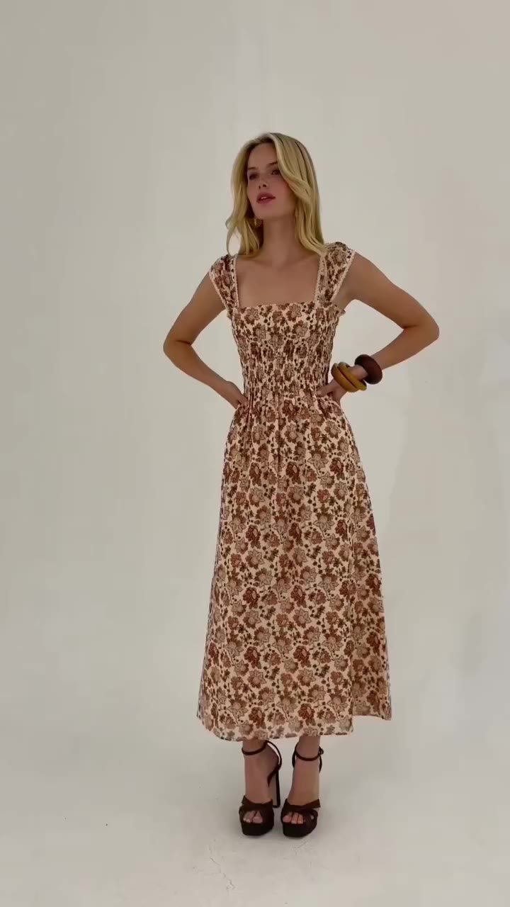 Case study: Fletcher wears the Harper Nap Dress® in Meadowbrook Floral…