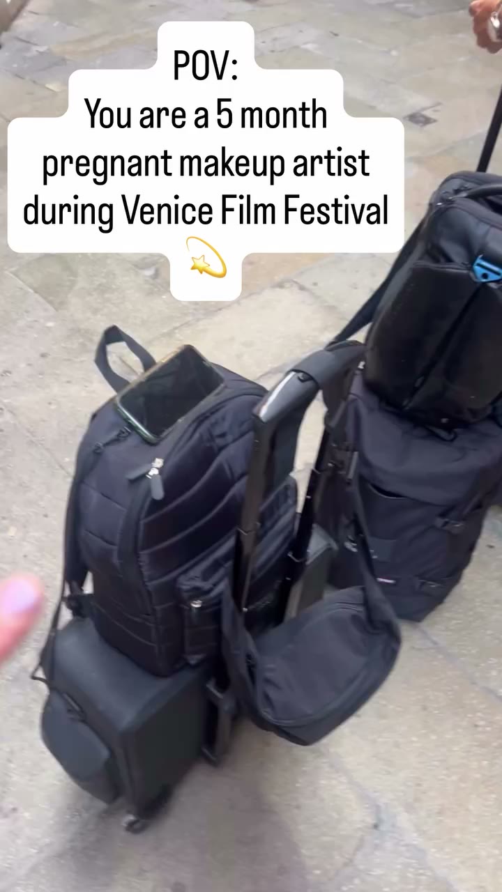 5 month pregnant makeup artist during Venice Film Festival💫 3 women, 3 men…