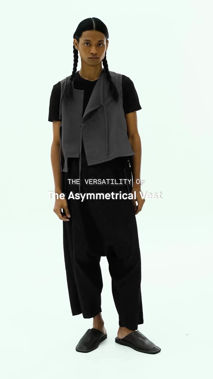 The Asymmetrical Vest, reworked: a study in tension and drape, cinched exactly…