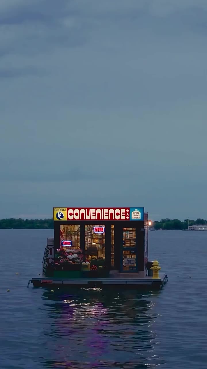 The most inconvenient convenience store 🏪 Fully stocked with chips, ice, and…