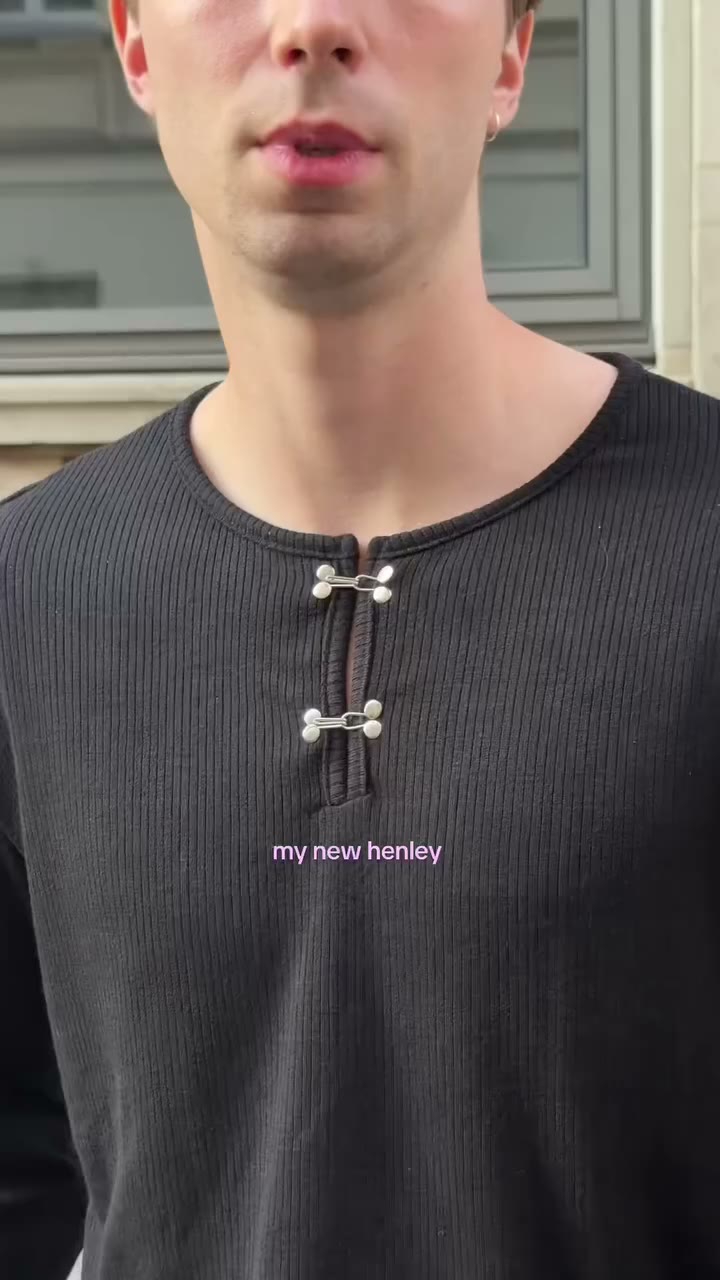Your henley doesn't have this.⁠ Ours comes with signature silver clasp details…