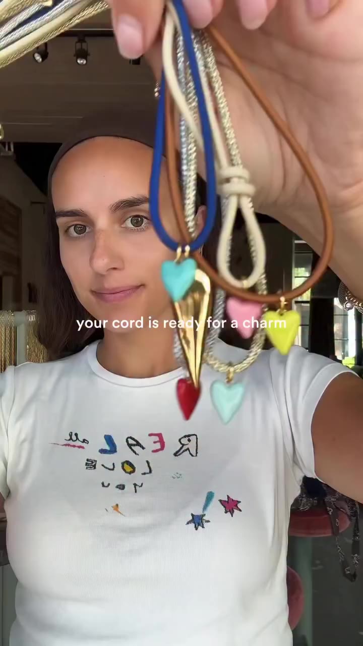 our new enamel hearts were made to add the perfect pop of color to your cord…