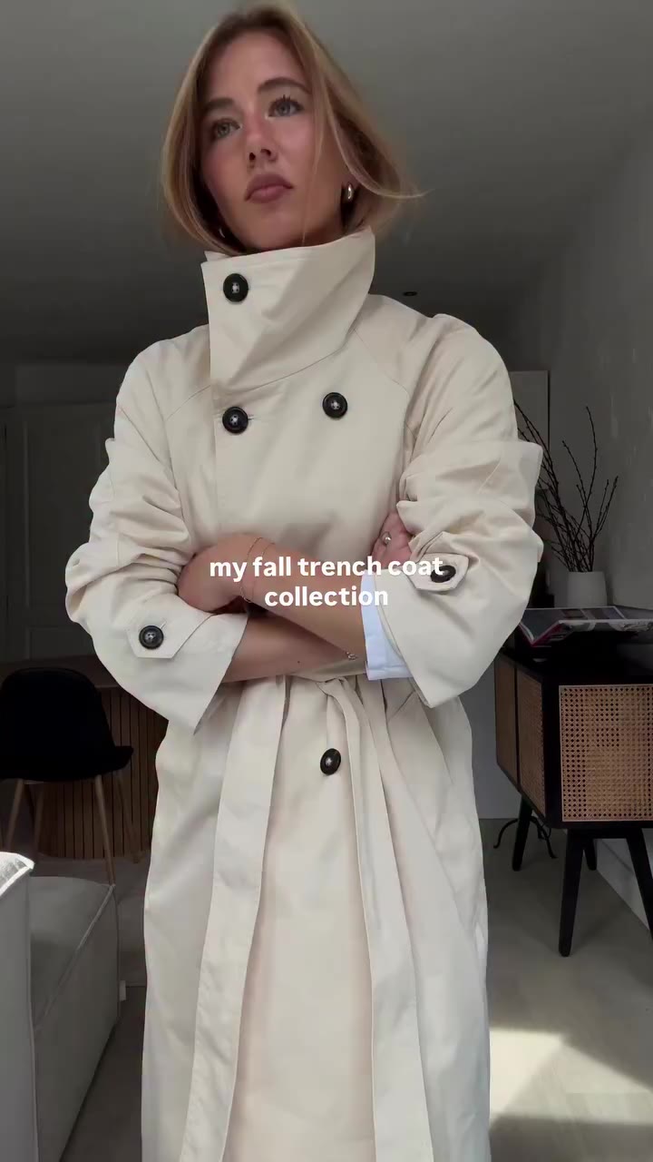 my fall trench coat collection 🤍 comment “trench coat” and I’ll dm you all…