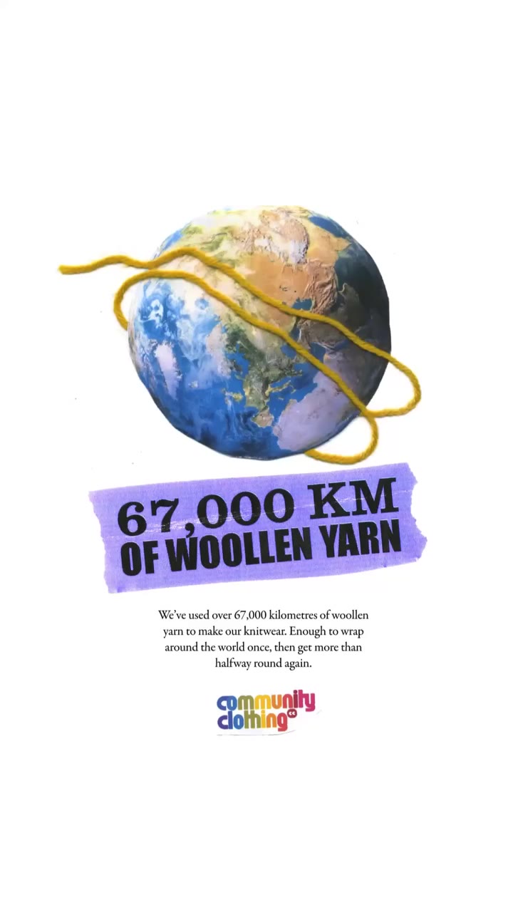 We’ve used over 67,000 kilometres of woollen yarn to make our knitwear. Enough…