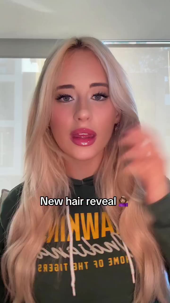 Brown hair reveal 🙈