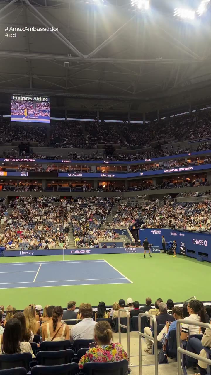 #ad best day at the US Open thanks to my @americanexpress Platinum Card…