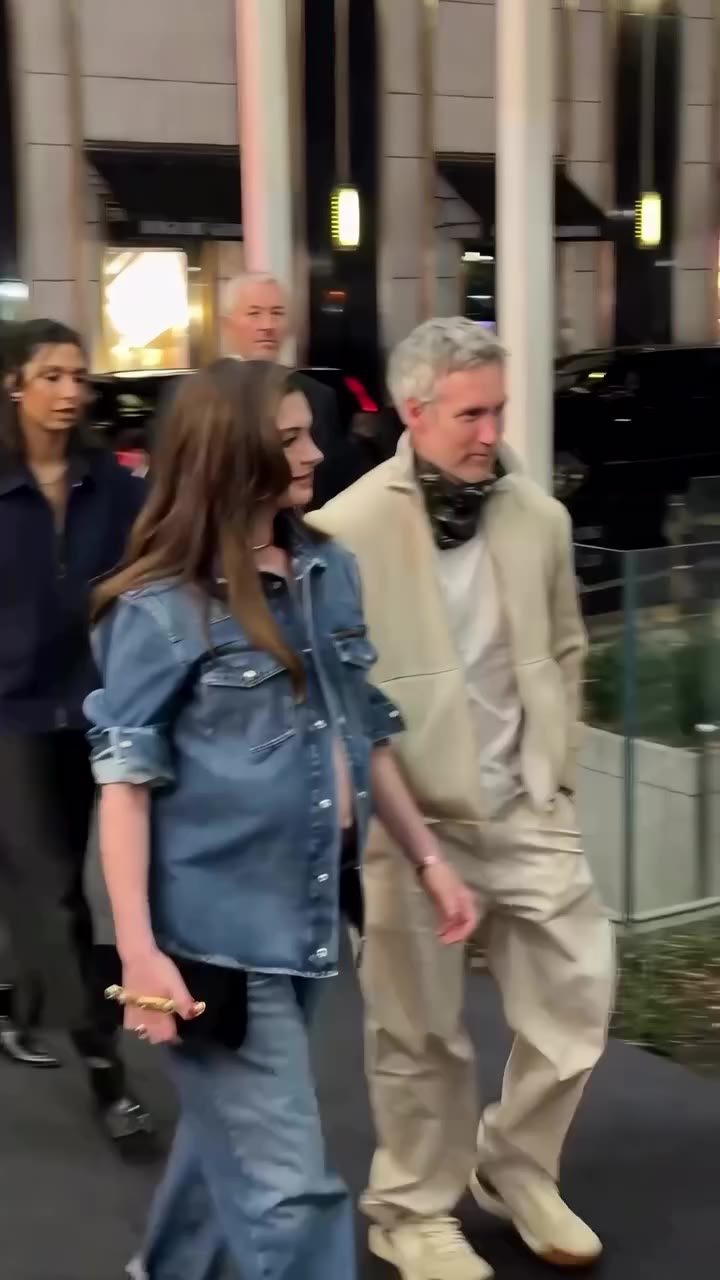 Anne Hathaway arrives at the opening of Moncler’s Fifth Avenue flagship store…