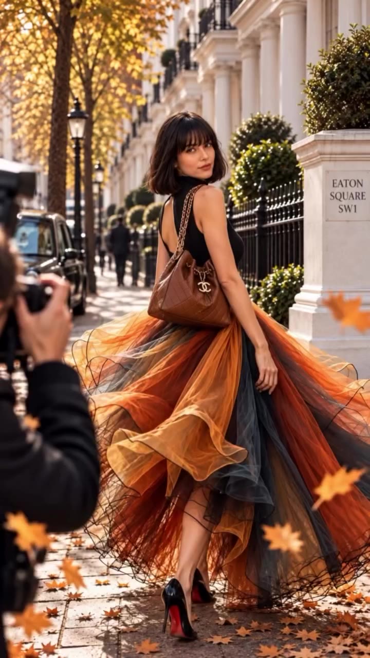 Caught between summer and fall 🍂✨ Spinning through Eaton Square in my…
