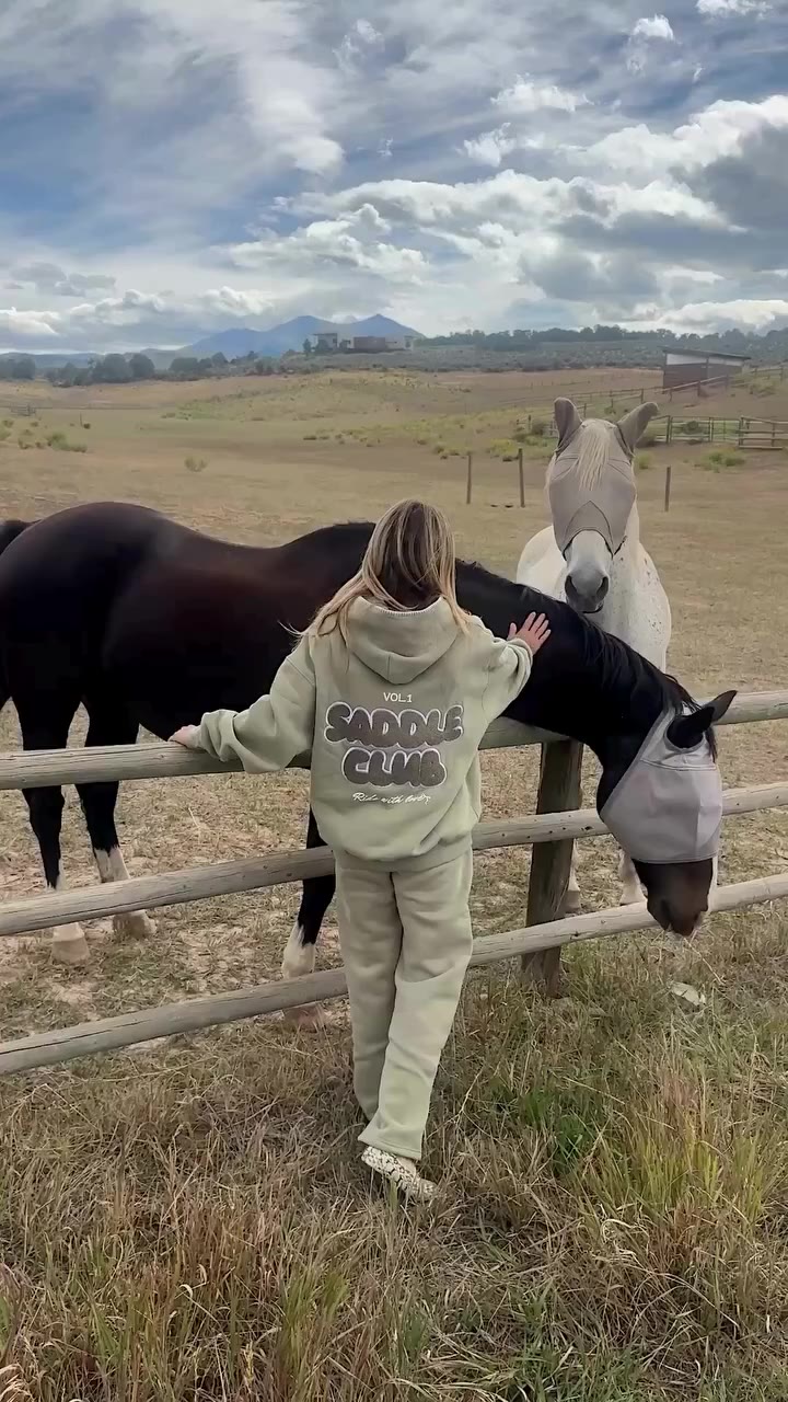 Off-duty, but make it Saddle Club The Saddle Club Hoodie in Moss - oversized…
