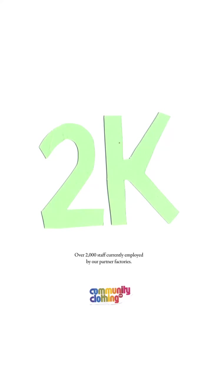 Over 2,000 staff currently employed by our partner factories.