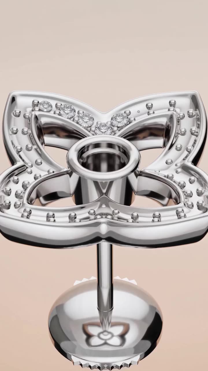 A play on proportion, expressed through the Lotus motif in white and rose gold…
