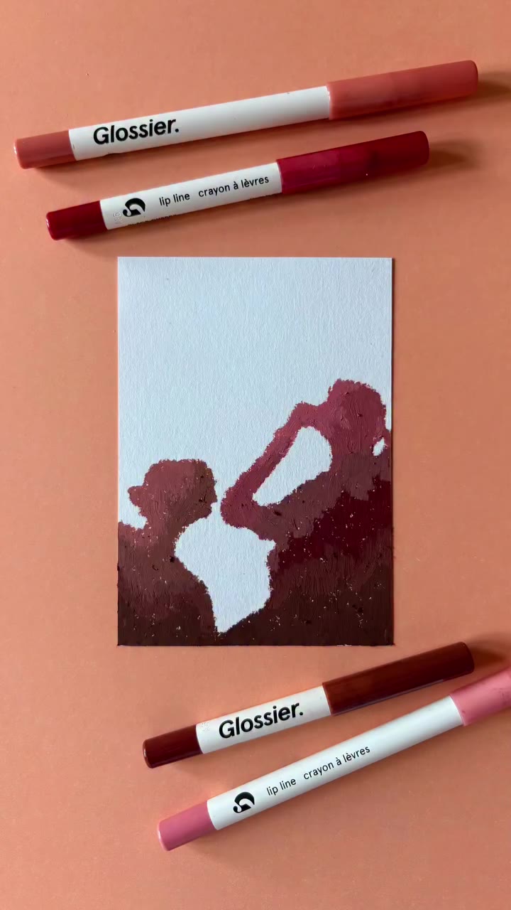 Fall mode: activating. First up, a coffee date drawn entirely with Lip Line ✍️