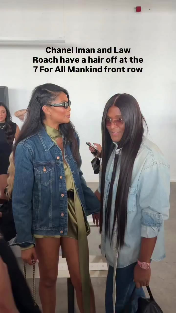 Stylist Law Roach and model Chanel Iman serve long hair realness in their…