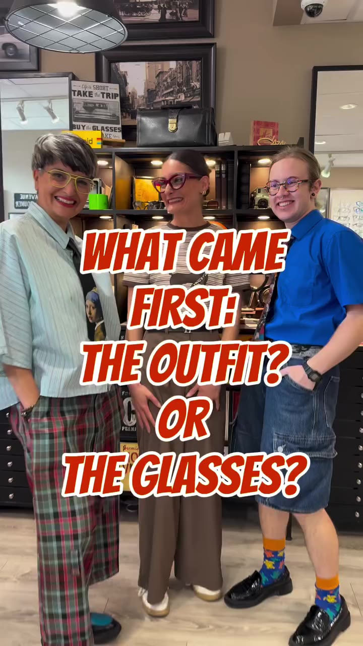 What comes first for you? The outfit or the glasses? Be honest:)