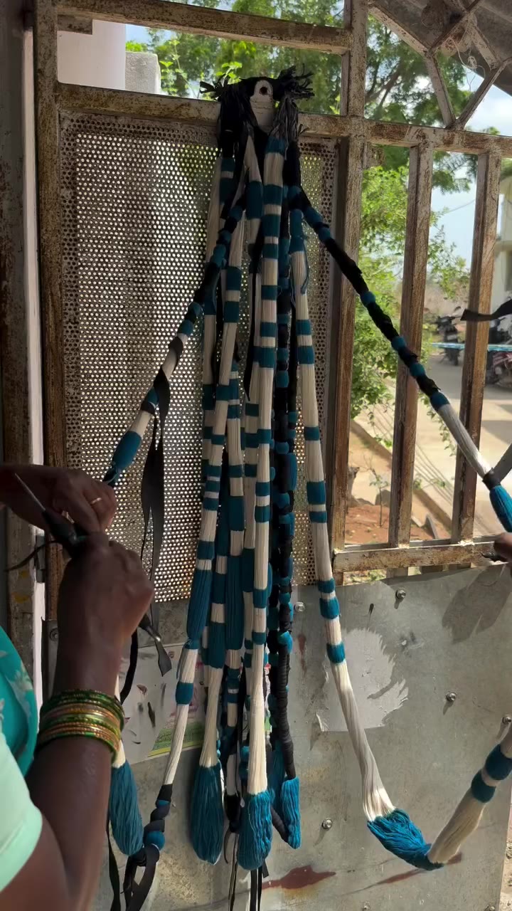 Before this ikat fabric reaches anyone of us it will go through this process…