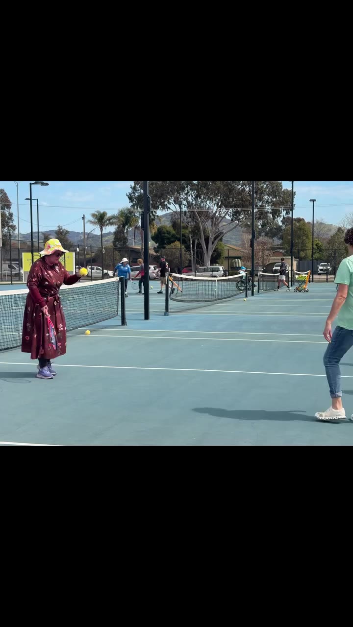 I do sport now. That was fun! Had a hit of tennis with some blind and low…
