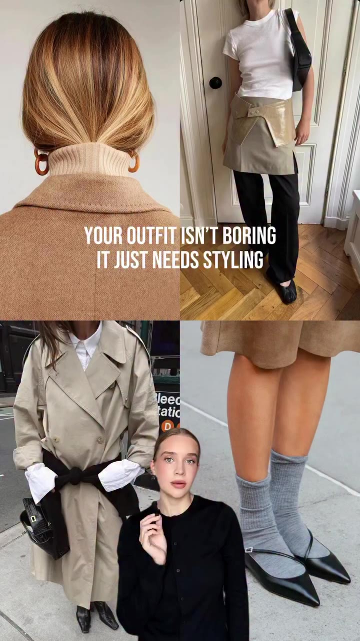 how I make simple outfits look more styled @katyafayer follow for more