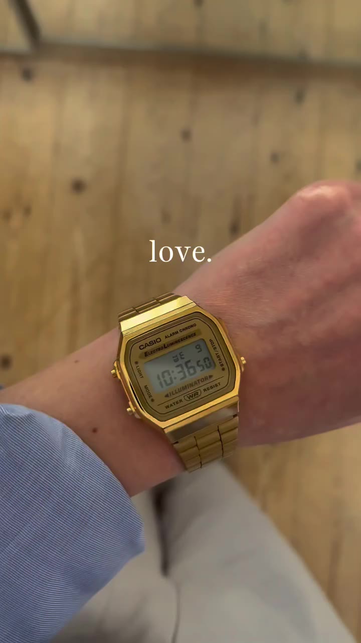 Love at first wear. A168WG is the must-have timepiece with golden vibes and…