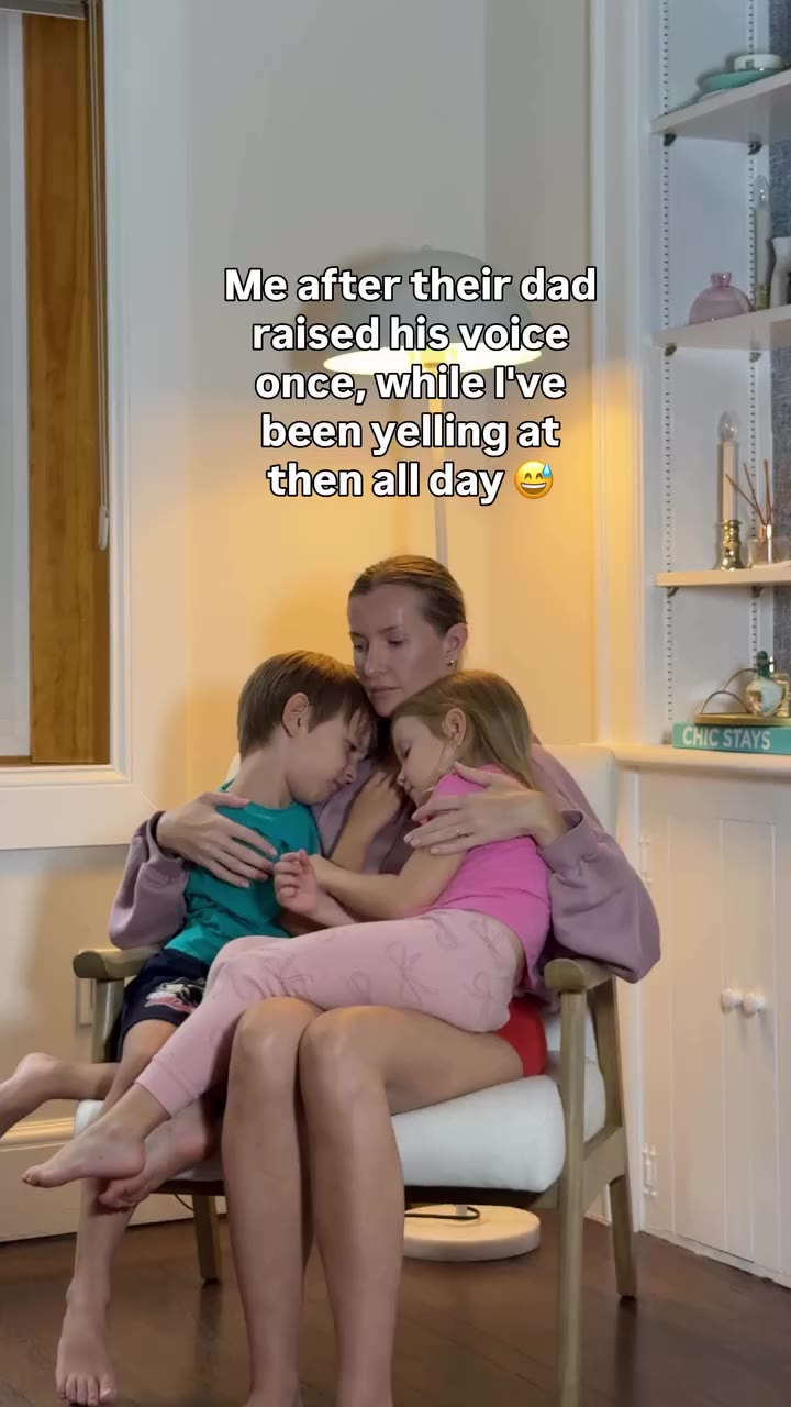 Motherhood is wild 😂 Me: screaming at my kids all day. Also me when my…