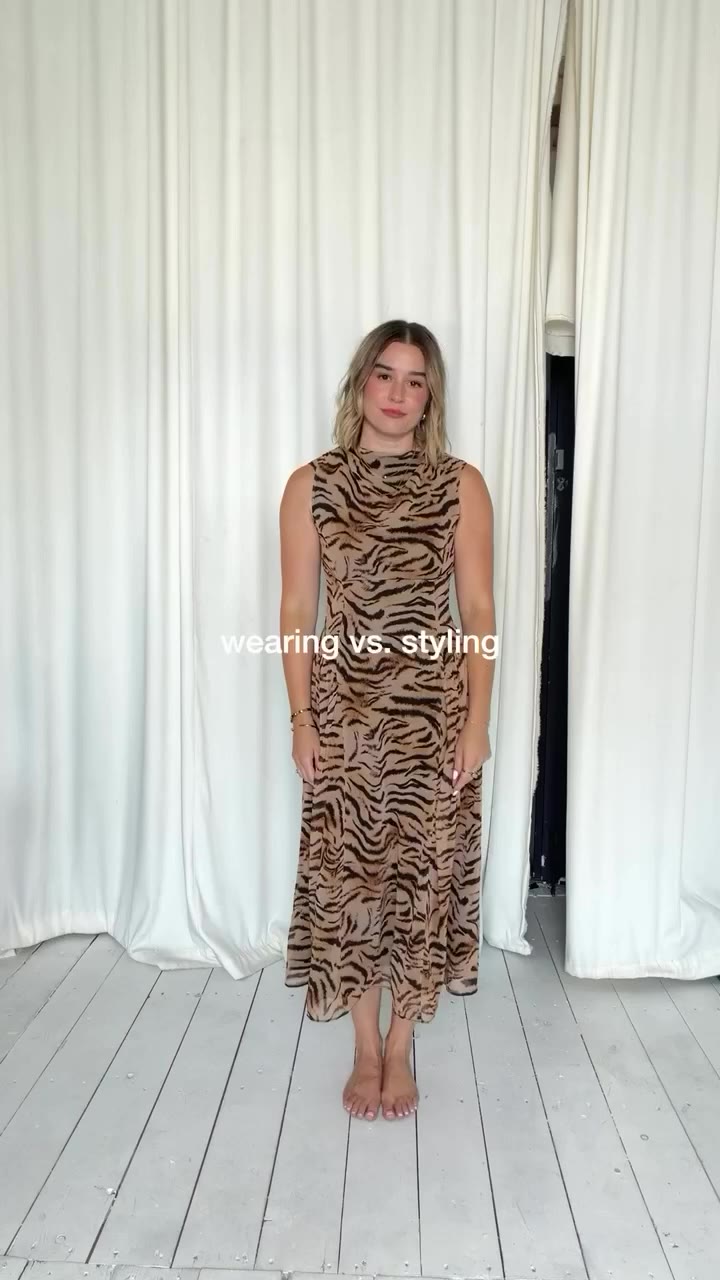 The Brown Tiger Dress, styled for the season 🤎✨ with @staceyheywood_ Tap to…
