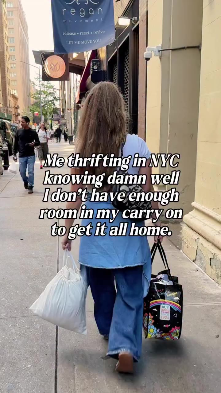 And that’s a problem for tomorrow me. 💅🏻 #nyc #thrifting #thriftstyle…