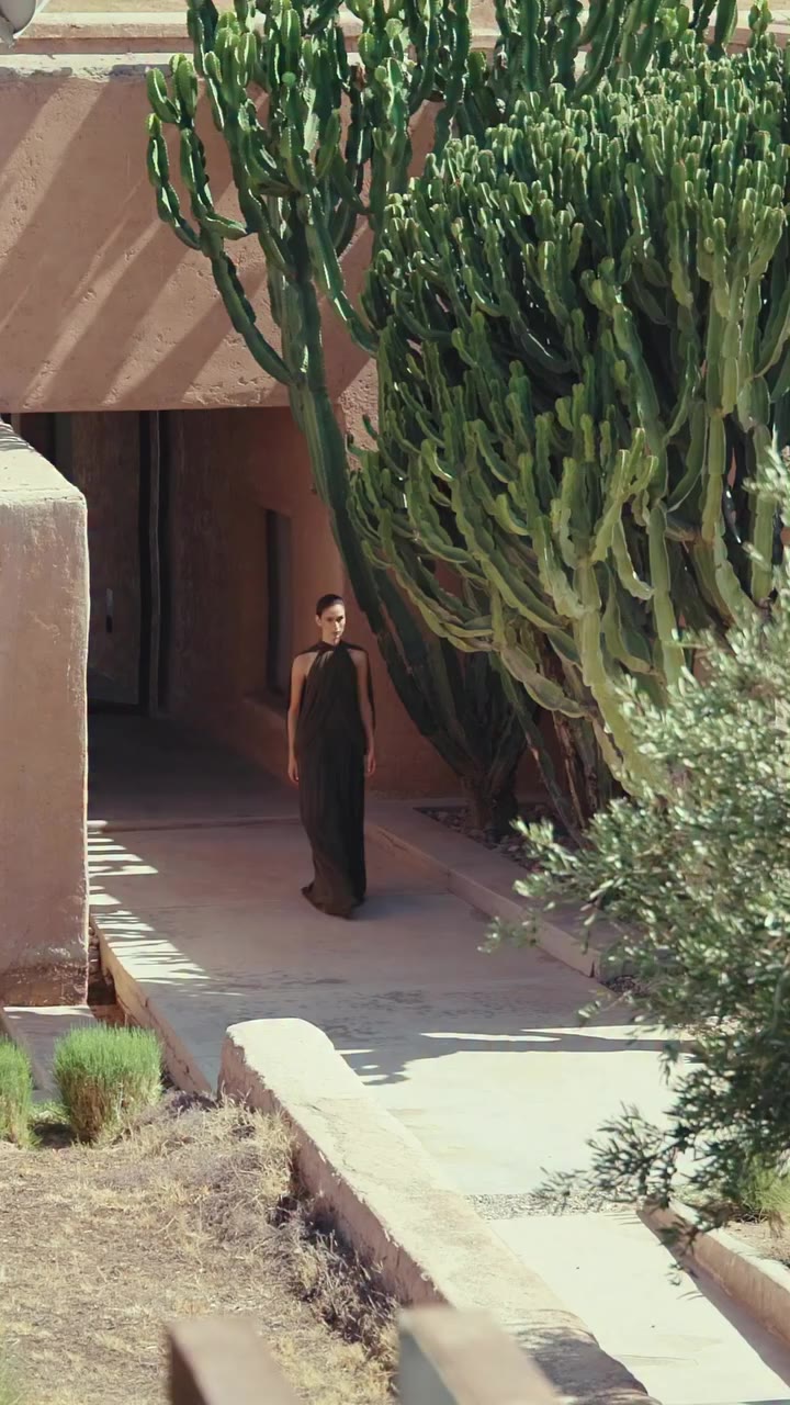The Enza Gown, reimagined in olive. Discover our signature silhouette on…