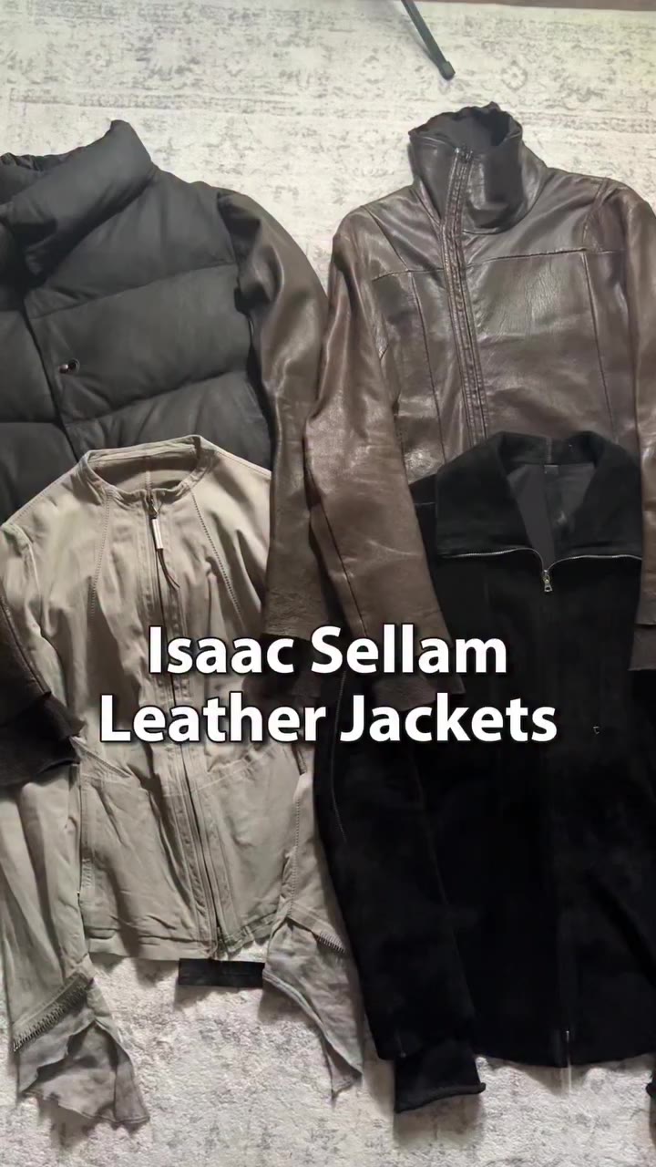 Selection of 4x Isaac Sellam leather jackets. Available for sale now!…