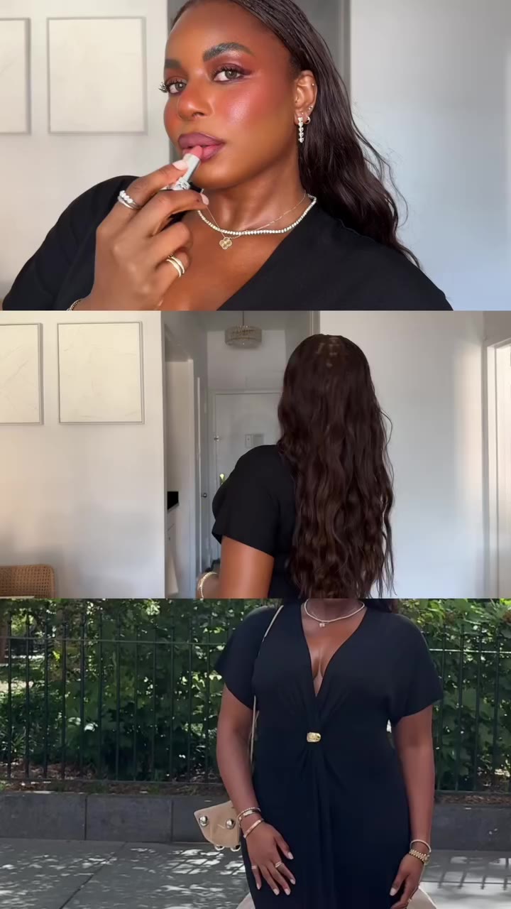 Hair makeup outfit & ready to go! #grwm