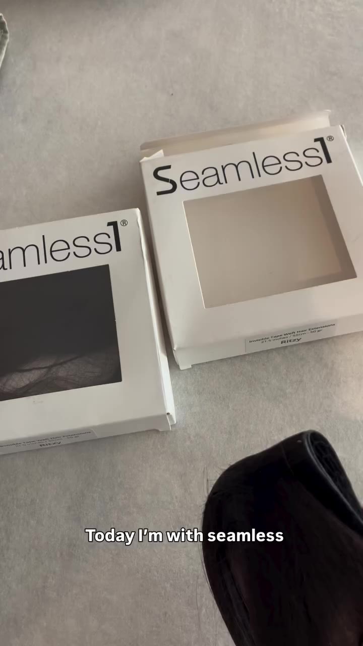 Quick and easy to install this @seamless1 invisible weft tape hair extensions