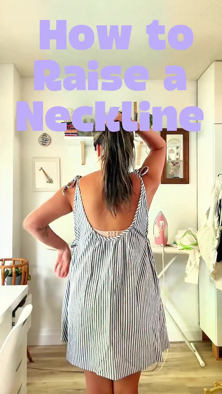 How to raise a neckline on a pattern. Here’s how to adjust the back neckline…