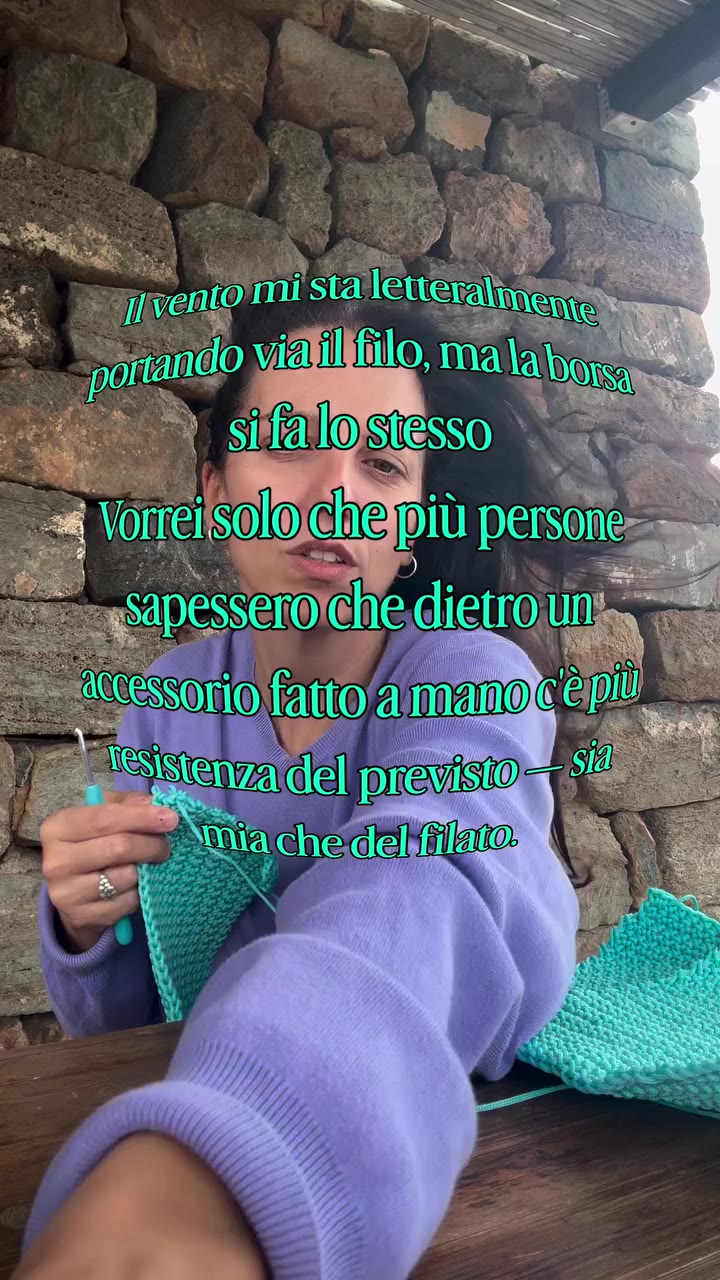 Vorrei che sapeste che dietro ogni borsa che faccio,ci sta tanta resistenza…