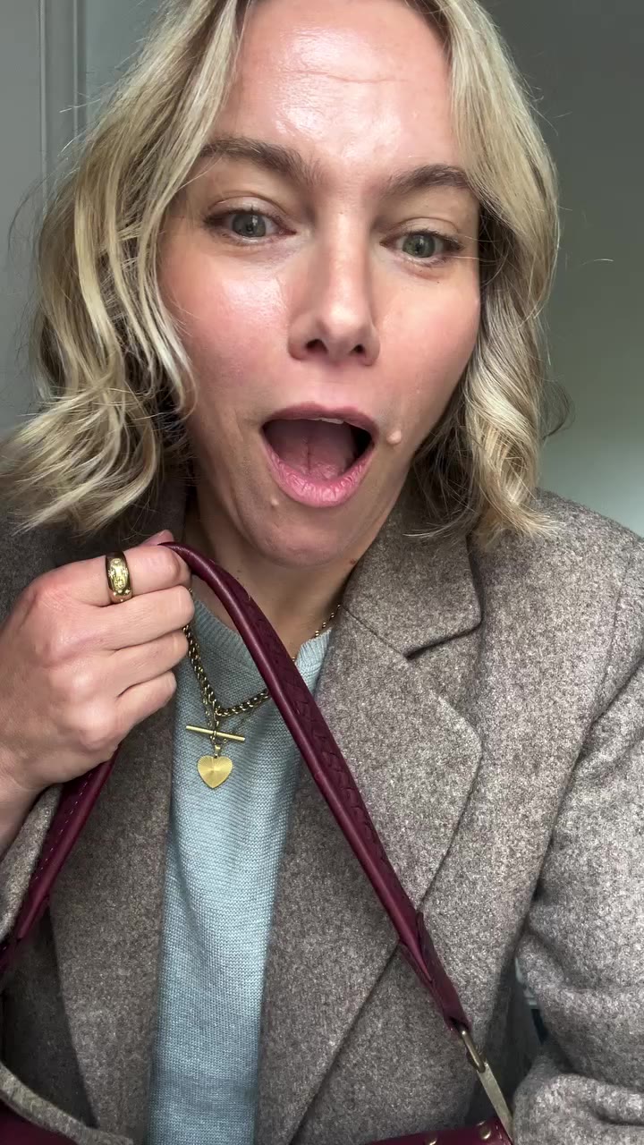 The Vintage Studded leather bag now comes in burgundy!!! And I’m obsessed!!…