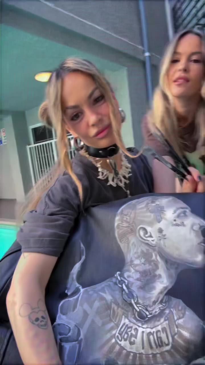This hand-painted vegan leather jacket is already on its way to @travisbarker…