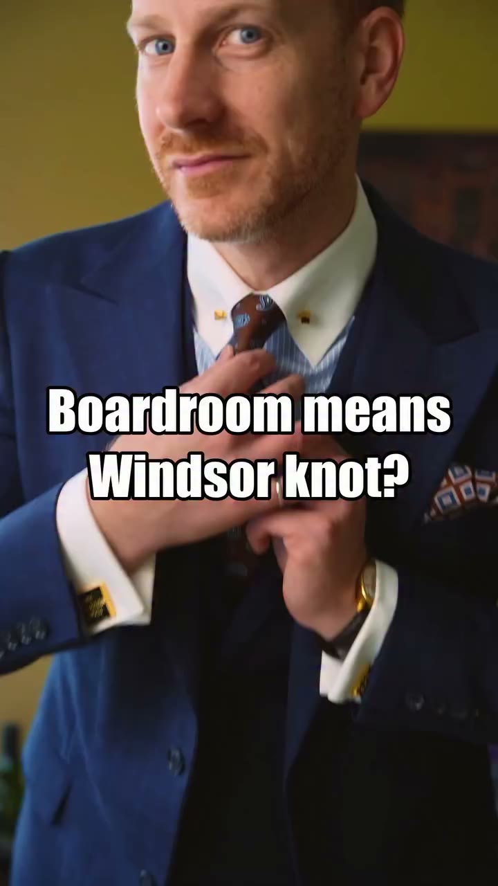 Windsor knot for the Boardroom? Not quite! Featuring a tie from @otaa use…