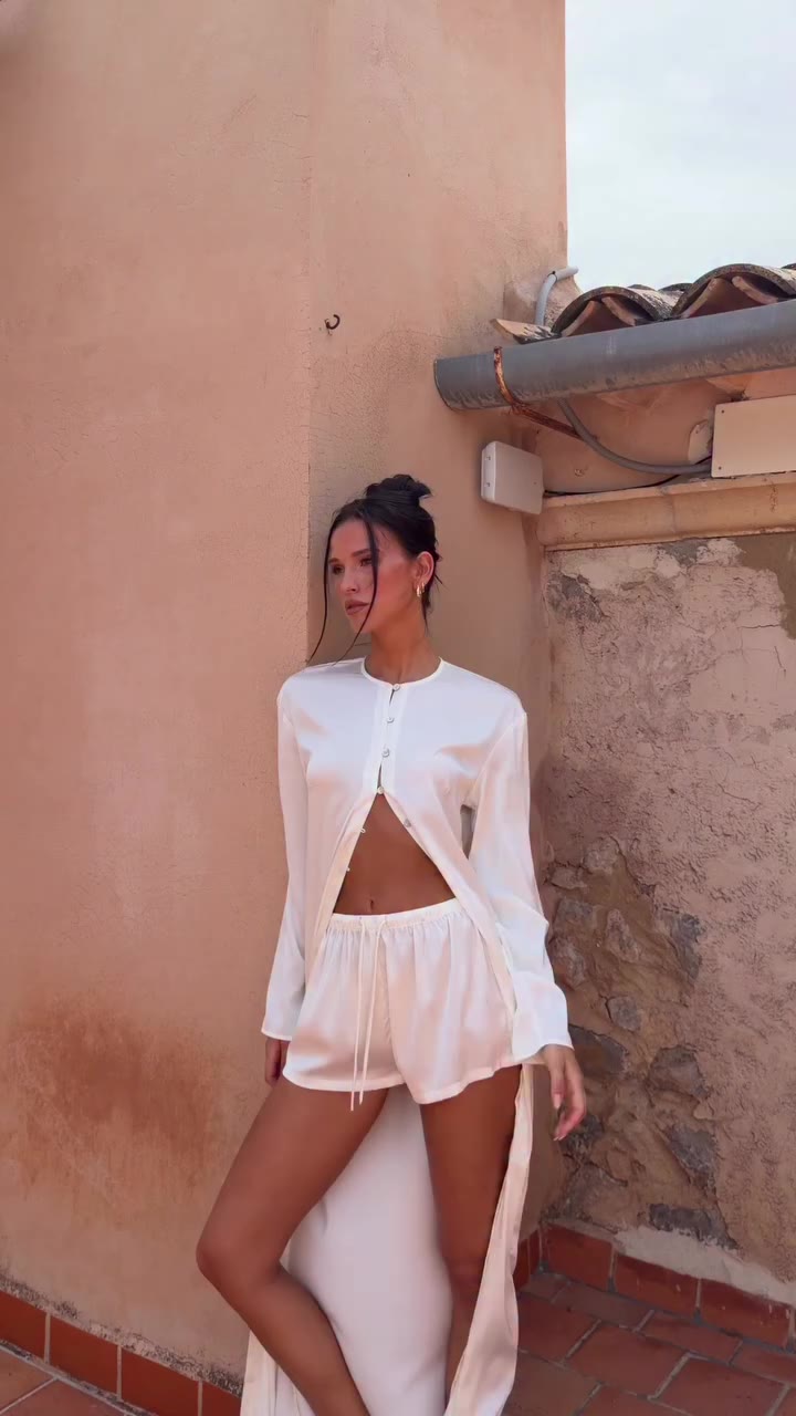 Our Kendall maxi blouse and Kenny short. Available now at hyphen.store.