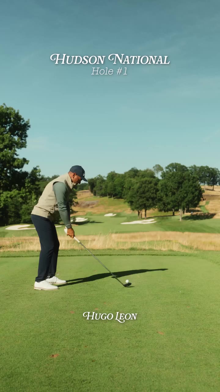 Take on the beautiful first hole at Hudson National with @ryanrodriguezgolf…