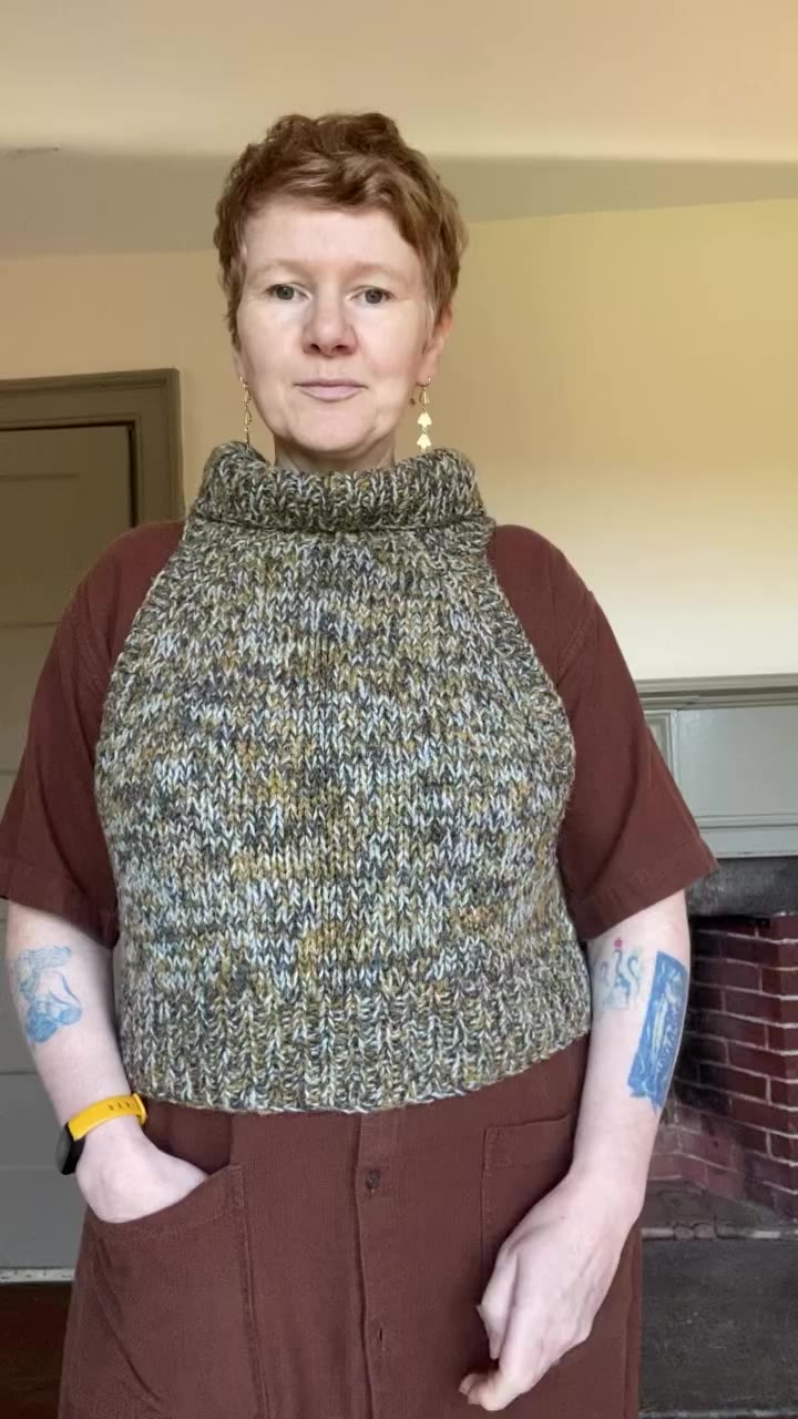 Skelf! Vest number 5 from the book and the quickest knit! This holds three…