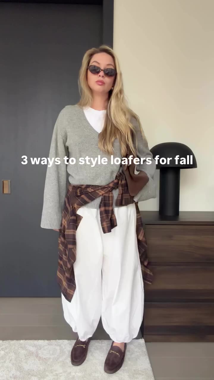 three fall outfits, one pair of @sam_edelman loafers 🤎 found these at @zappos…