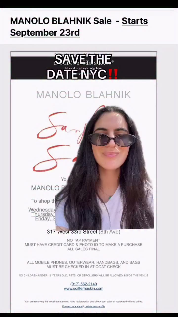 MANOLO sale is coming back omg