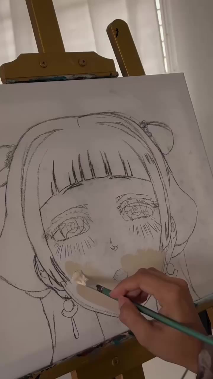 Bringing MaoMao from The Apothecary Diaries to life on canvas using…