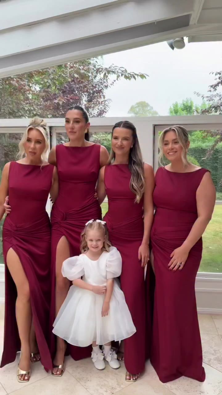 The definition of bridal party goals 🤍 Our Kehlani Gown, made to flatter…